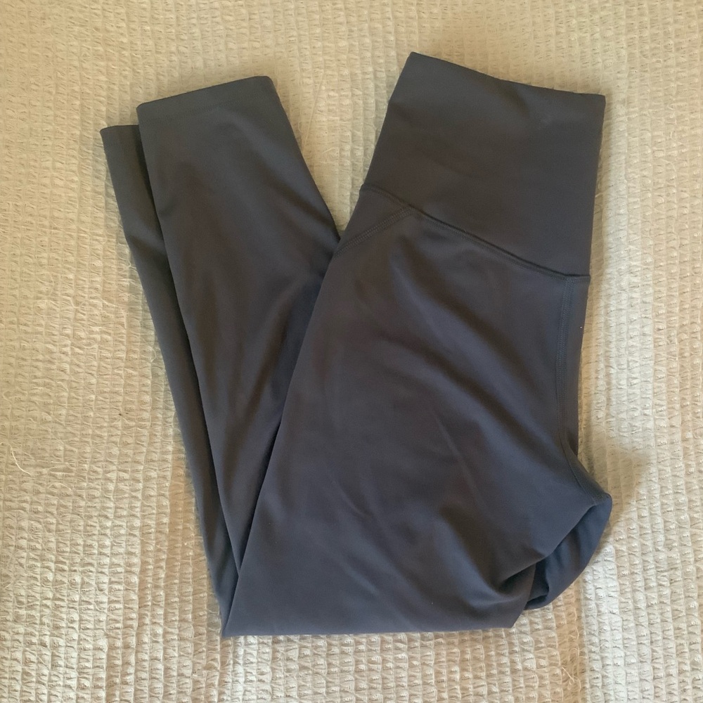 Girlfriend Collective Revolve Grey High Waisted Cropped Yoga Pants Leggings